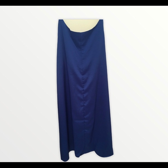 Long royal blue spaghetti strap dress - Picture 2 of 5